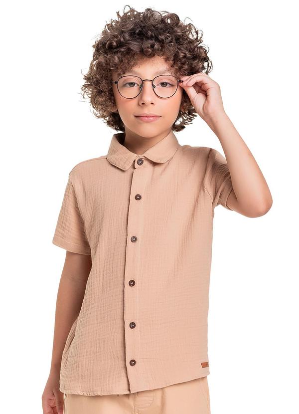 Camisa Infantil para Menino Marrom