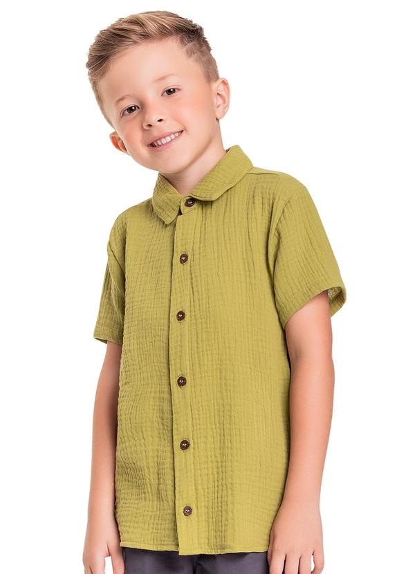 Vista 2 Camisa Infantil para Menino Verde Quimby Quimby