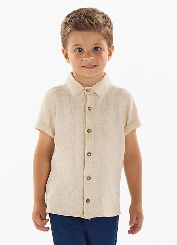 Vista 2 Camisa Malha Tricô Infantil Bege Up Baby Up Baby