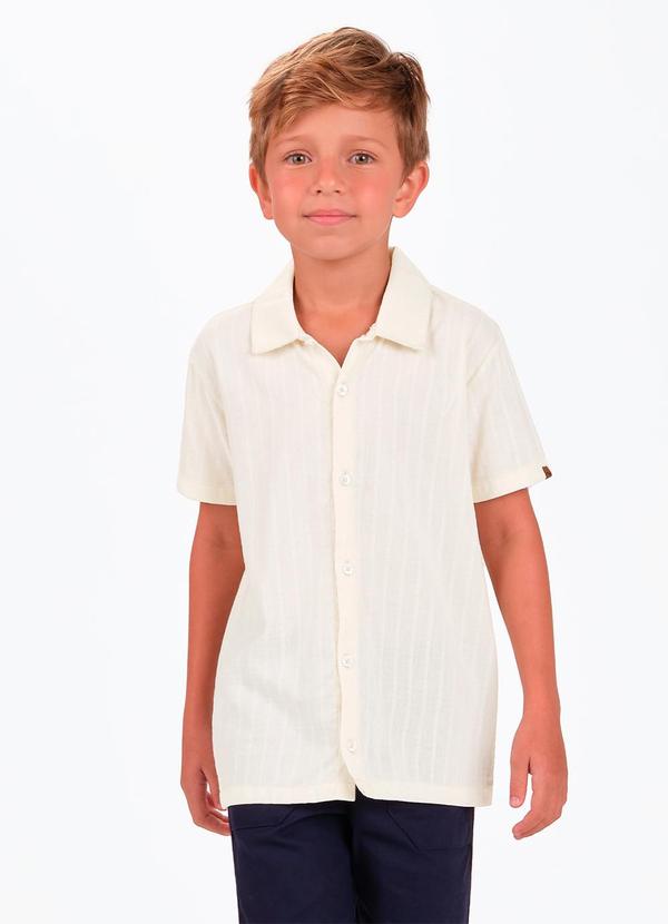 Vista 2 Camisa Masculina Bege Trick Nick Trick Nick