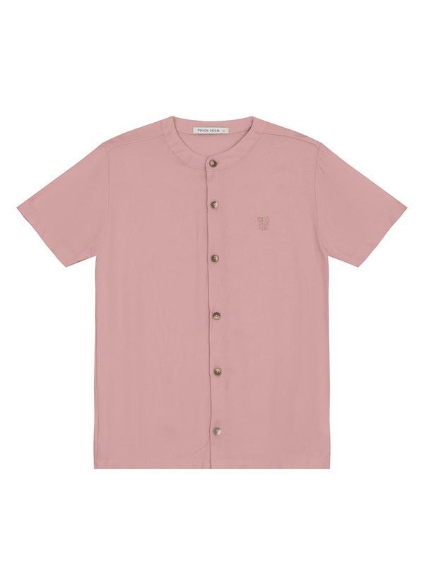 Camisa Masculina em Viscose Sarjada Rosa