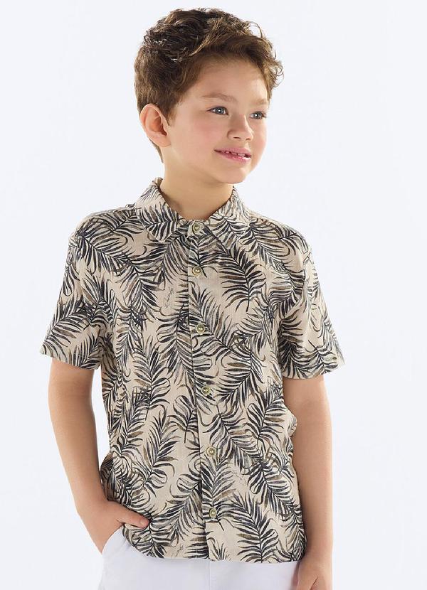 Vista 2 Camisa Menino Viscose Cinza Quimby Quimby
