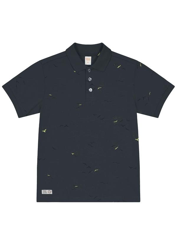 Vista 2 Camisa Polo Infantil em Cotton Cinza Trick Nick Trick Nick