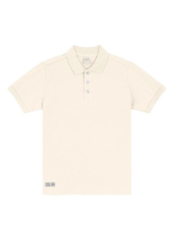 Camisa Polo Infantil Masculina Bege