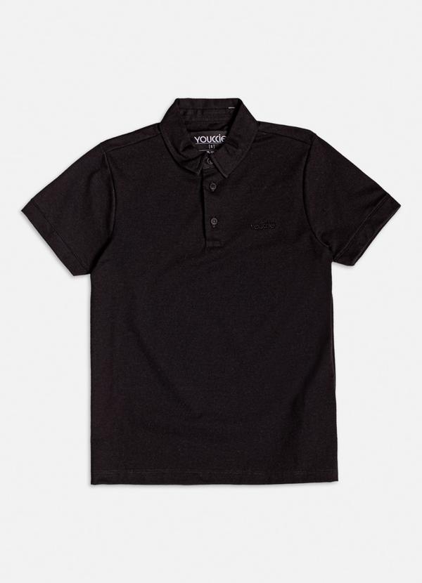 Camisa Polo Manga Curta Básica Preto