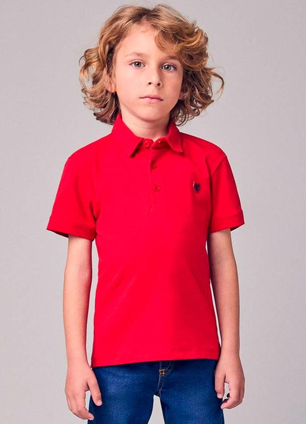 Camisa Polo Menino Infantil com Pacth