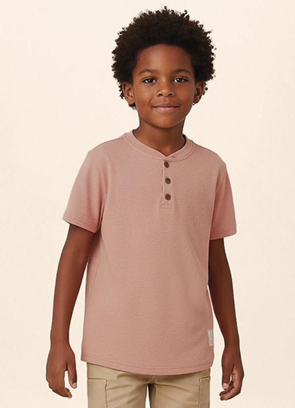 Camisa Polo Regular Linho Marrom Claro