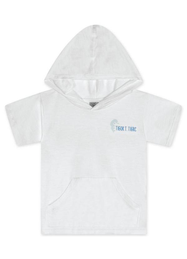 Vista 2 Camiseta Curta com Capuz Infantil Branco Tigor T. Tigre Tigor T. Tigre