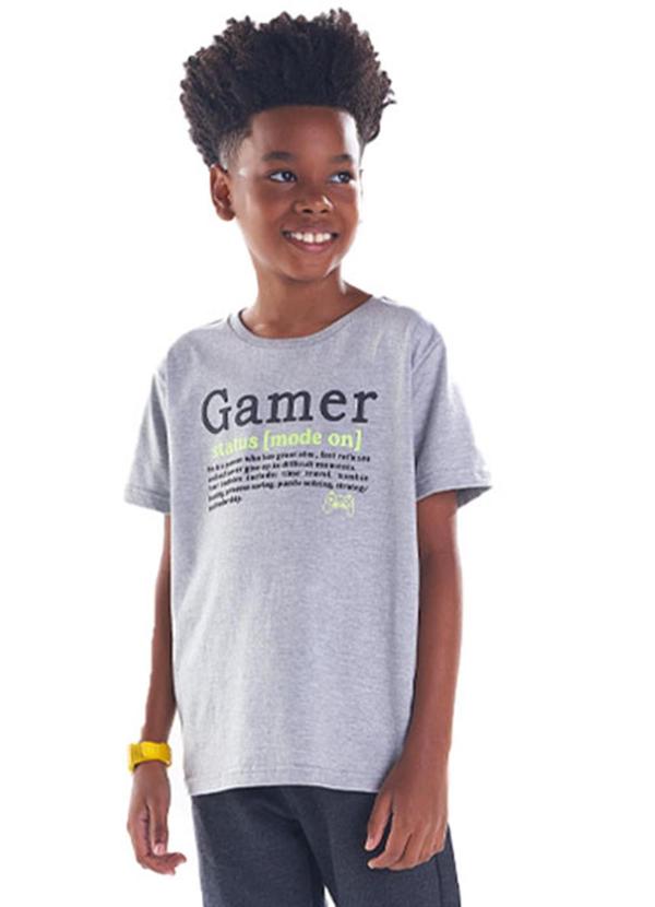 Camiseta Malha Cinza