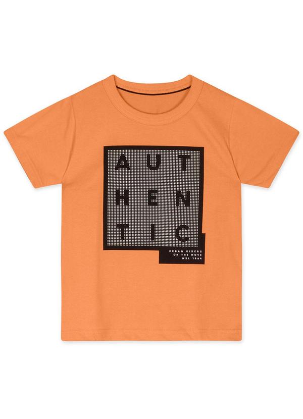 Camiseta Manga Curta Infantil Laranja