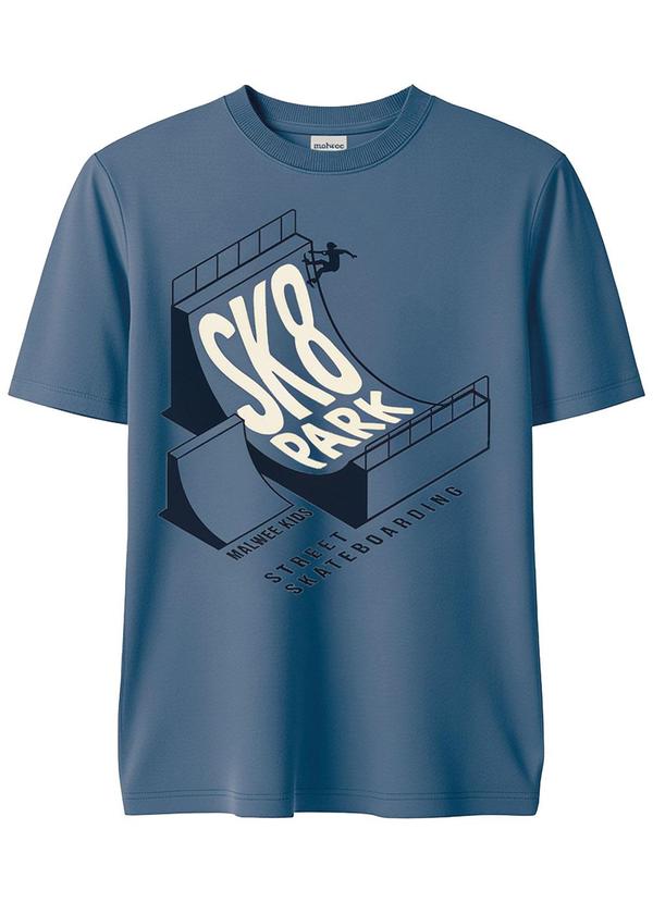 Camiseta Sk8 Park Azul Pastel