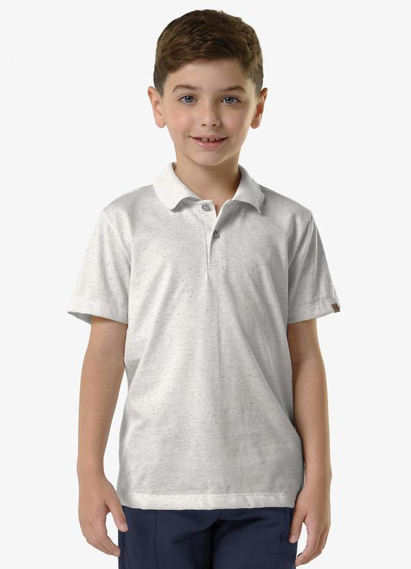 Polo Infantil Masculino Meia Malha Bege