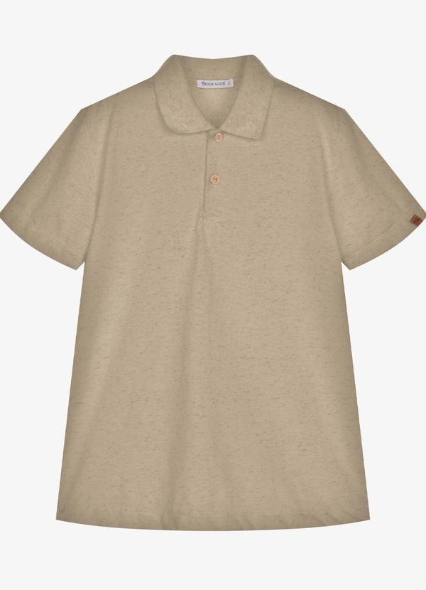 Polo Infantil Masculino Meia Malha Marrom