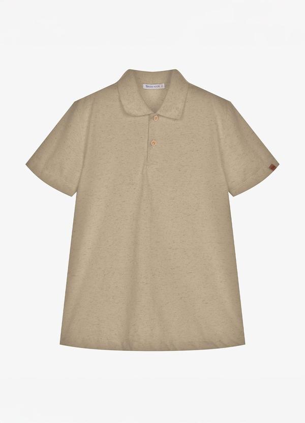 Polo Infantil Masculino Meia Malha Marrom