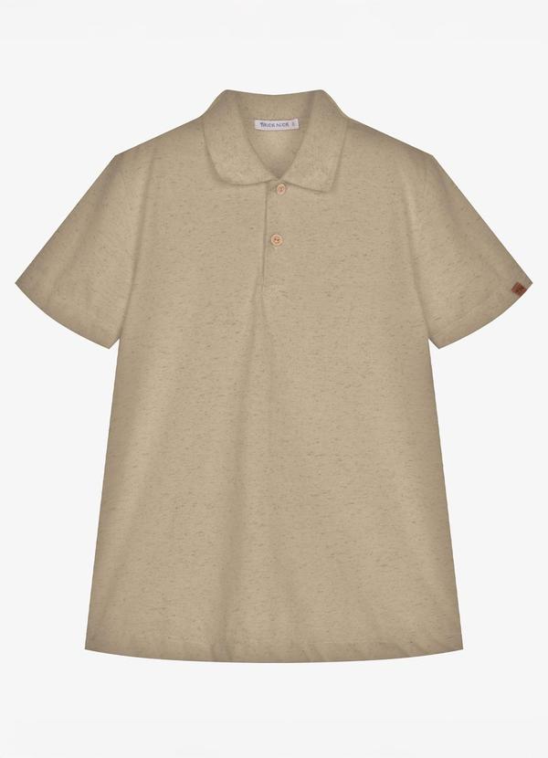 Polo Infantil Masculino Meia Malha Marrom