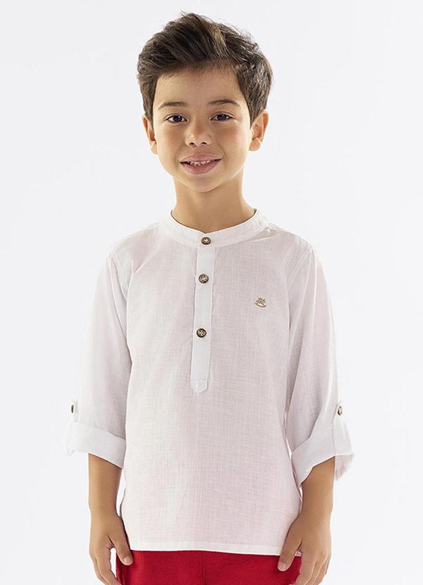 Bata para Menino em Algodão Branco