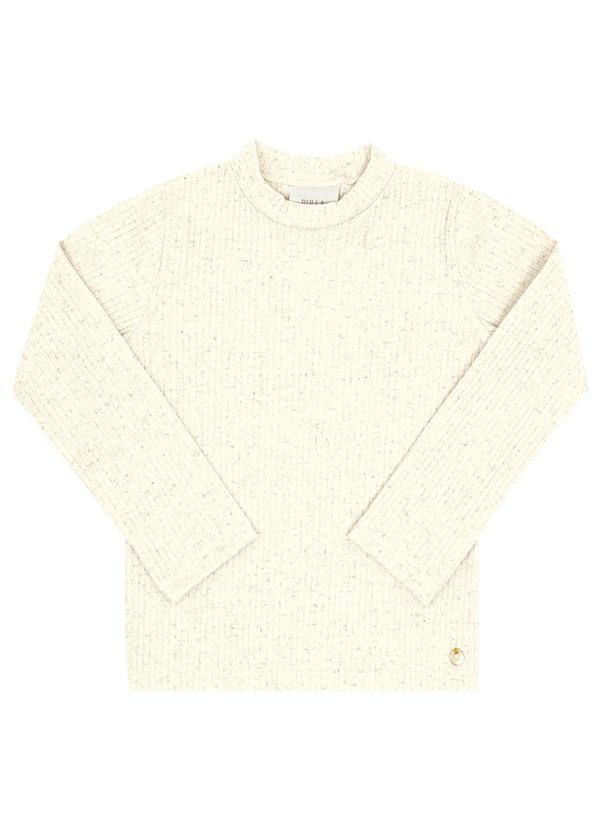 Vista 2 Blusa Primeiros Passos Malha Canelada Natural Pulla Bulla Pulla Bulla