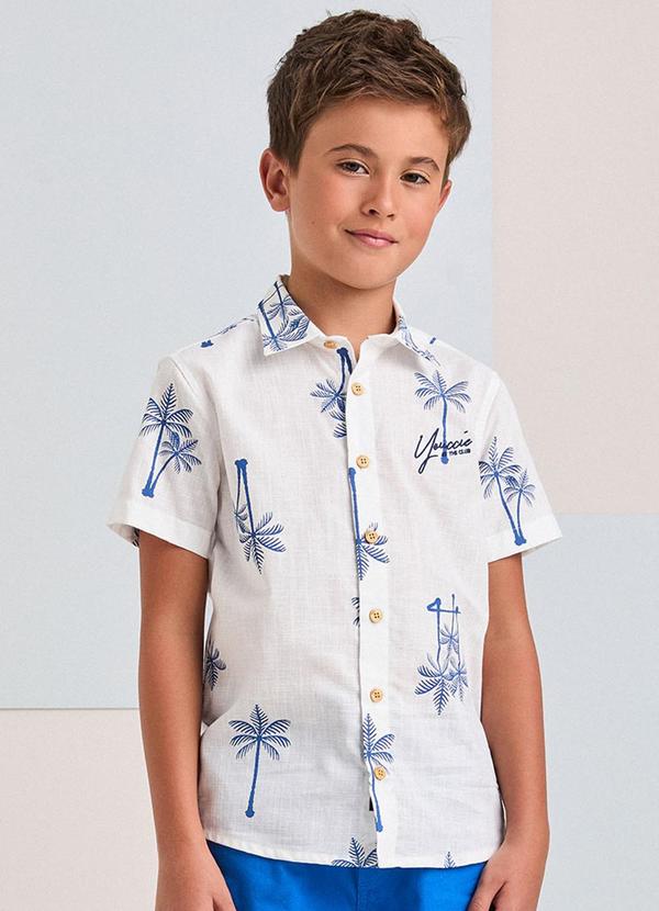 Camisa Branca com Coqueiros Off White