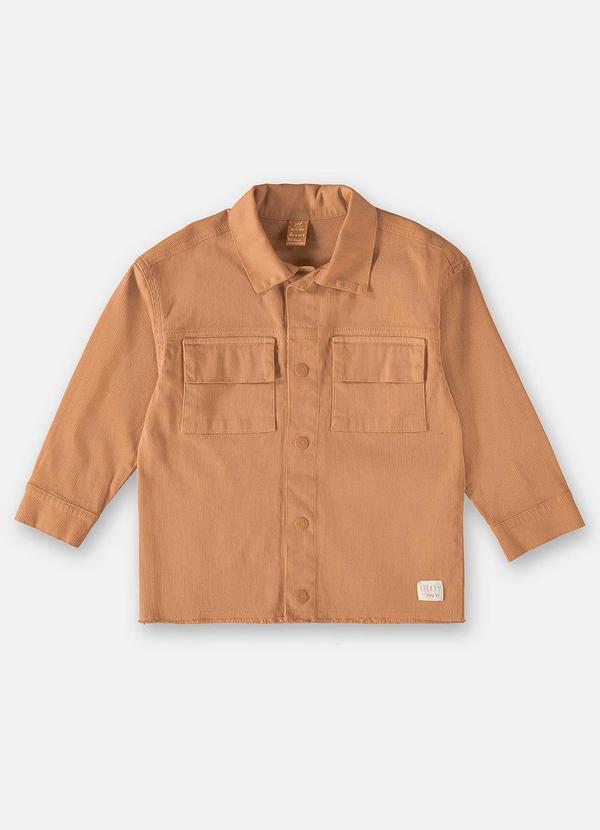 Vista 2 Camisa em Sarja Infantil Menino Marrom Up Baby Up Baby