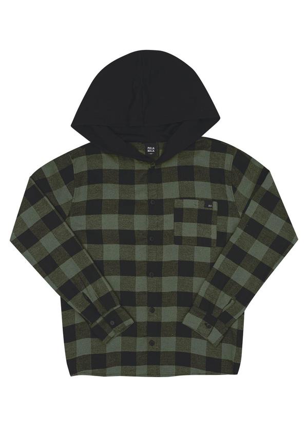 Camisa Flanela Fio Tinto e Moletinho Verde