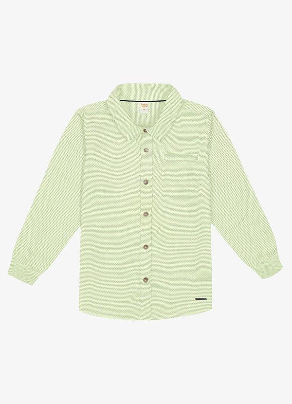 Vista 2 Camisa Infantil Manga Longa Verde Trick Nick Trick Nick