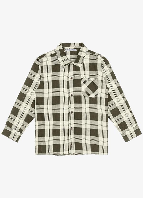 Vista 2 Camisa Infantil Manga Longa Verde Trick Nick Trick Nick