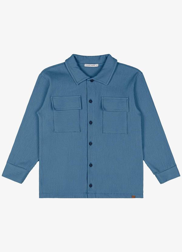 Vista 2 Camisa Infantil Masculino Azul Trick Nick Trick Nick