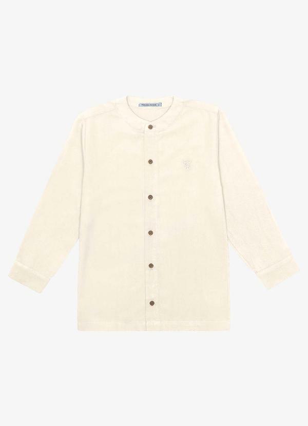 Vista 2 Camisa Infantil Masculino Manga Longa Bege Trick Nick Trick Nick