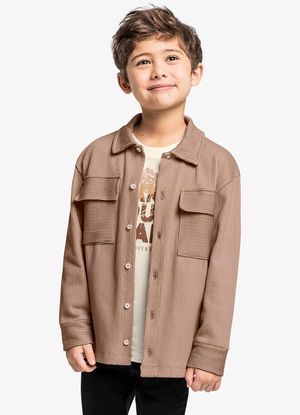 Vista 2 Camisa Infantil Masculino Marrom Trick Nick Trick Nick
