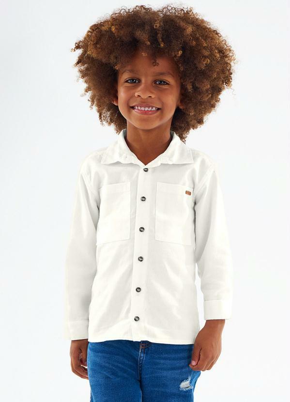 Vista 2 Camisa Infantil Menino Bege Up Baby Up Baby
