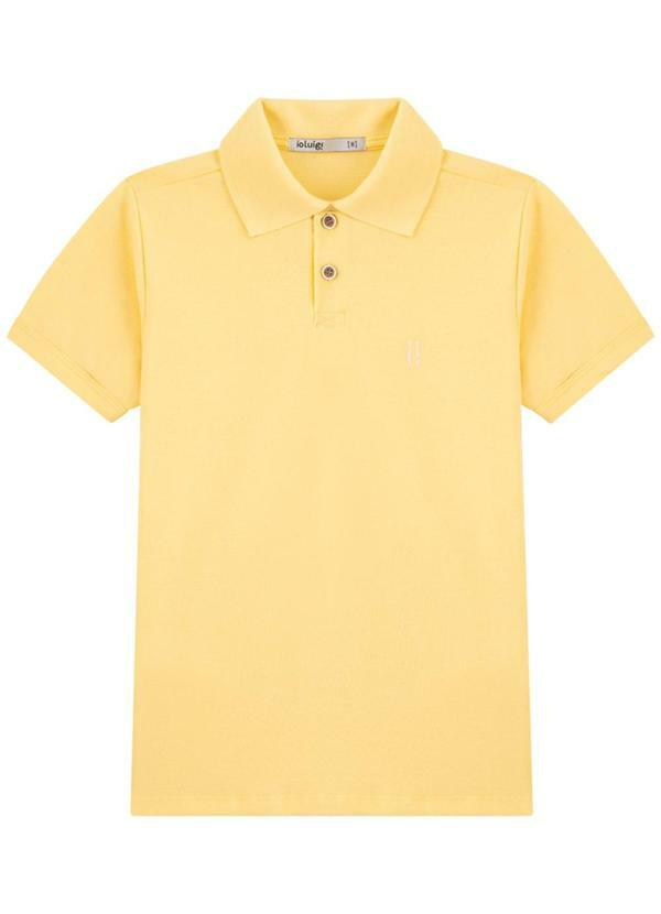Camisa Infantil Menino Polo em Piquet Amarelo