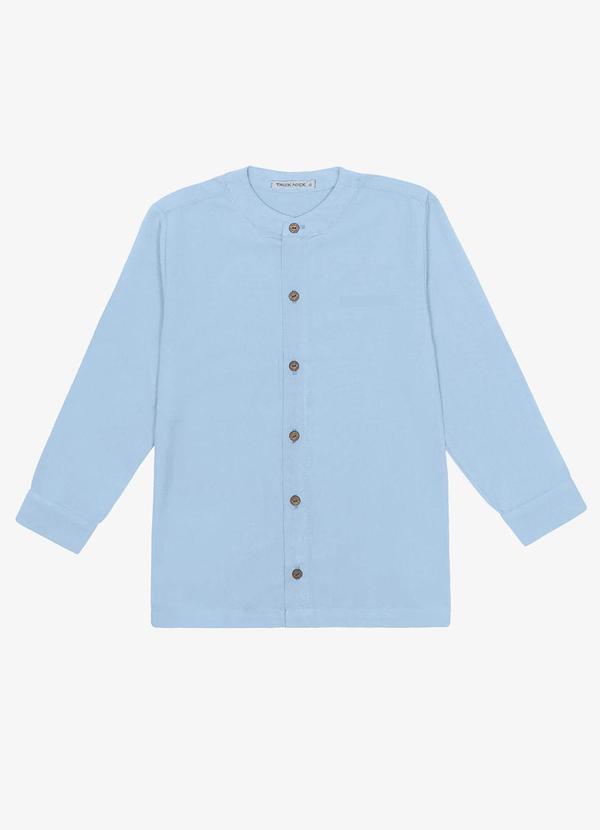 Vista 2 Camisa Manga Longa Azul Trick Nick Trick Nick