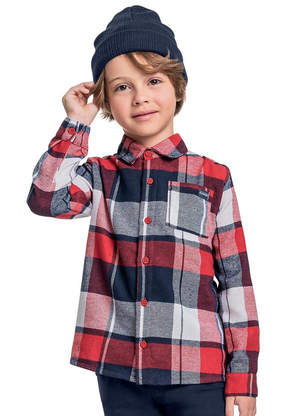 Vista 2 Camisa Manga Longa Menino Vermelho Quimby Quimby