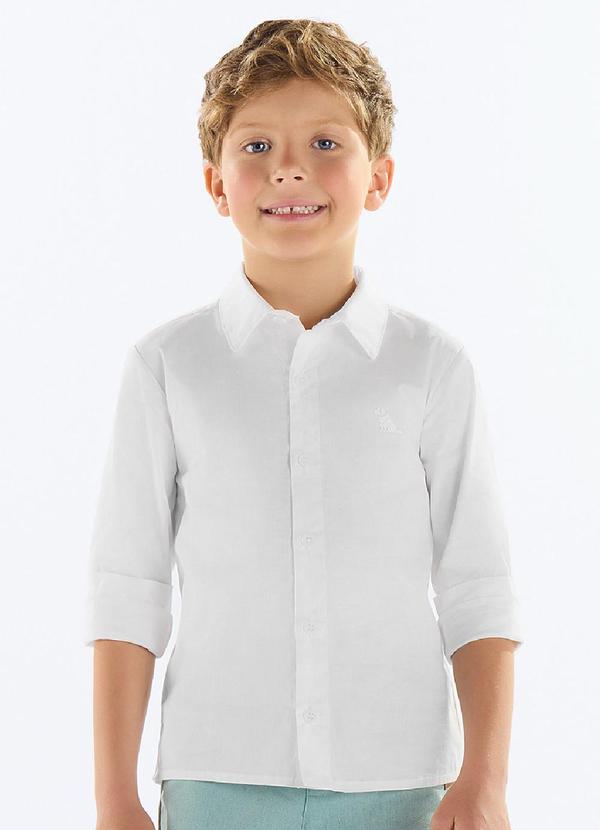 Camisa Menino Tricoline Branco
