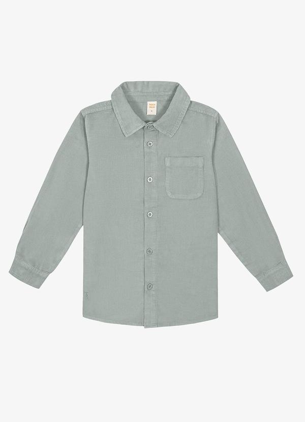 Vista 2 Camisa Polo Infantil Manga Longa Cinza Trick Nick Trick Nick