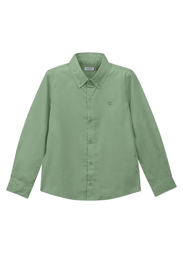 Vista 2 Camisa Tradicional Menino Verde Menta Carinhoso Carinhoso