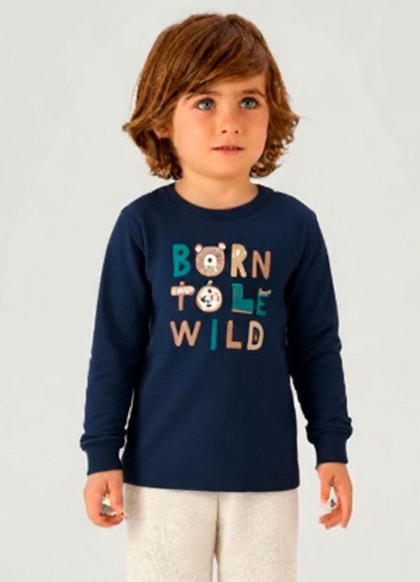 Camiseta Meia Malha Marinho