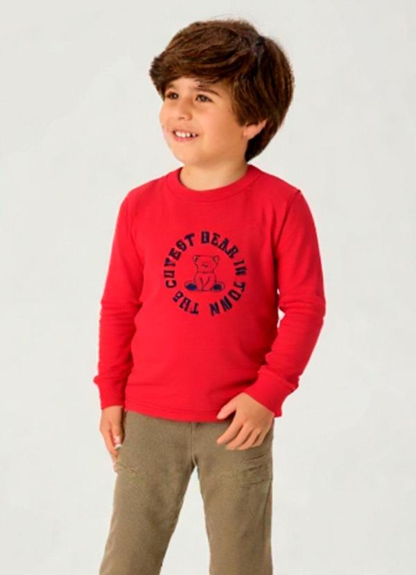 Camiseta Meia Malha Vermelho