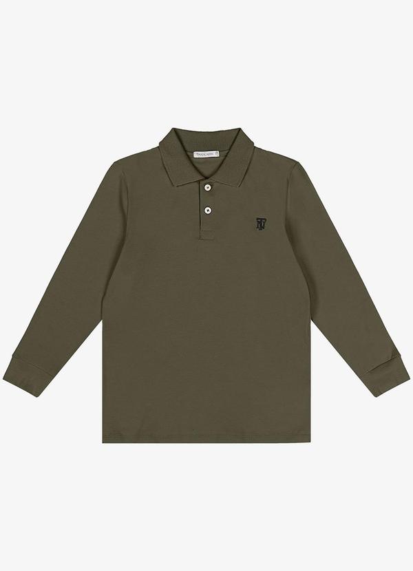 Vista 2 Polo Infantil Masculino Manga Longa Verde Trick Nick Trick Nick
