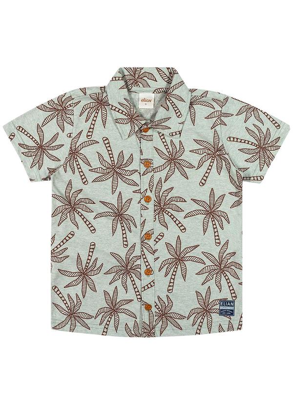 Vista 2 Camisa Infantil Estampada Coqueiros Elian Verde Elian