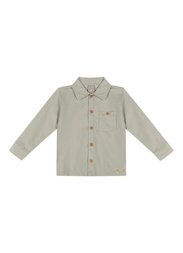 Camisa Infantil Menino Veludo Cotelê Verde