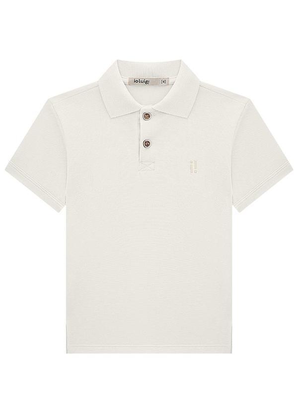 Vista 2 Camisa Menino Polo em Piquet Bege Ioluig Ioluig