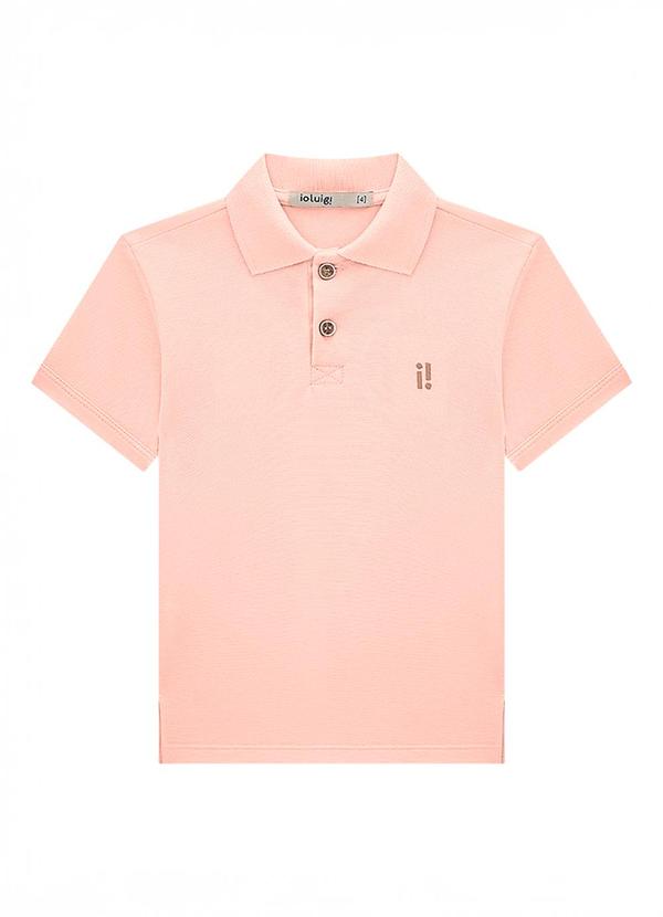 Vista 2 Camisa Menino Polo em Piquet Laranja Ioluig Ioluig