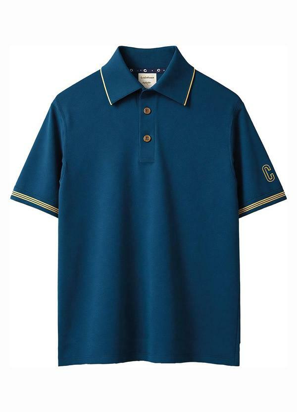 Camisa Polo com Bordado Azul Escuro