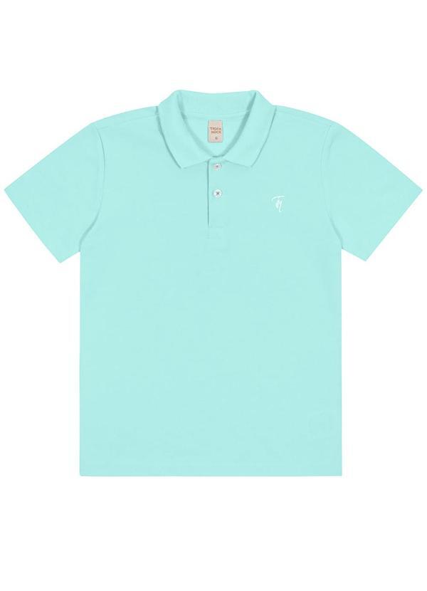 Vista 2 Camisa Polo Infantil Azul Trick Nick Trick Nick