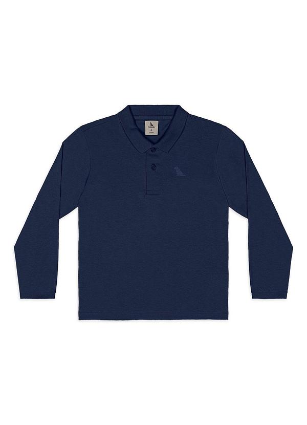 Camisa Polo Infantil em Algodão Azul