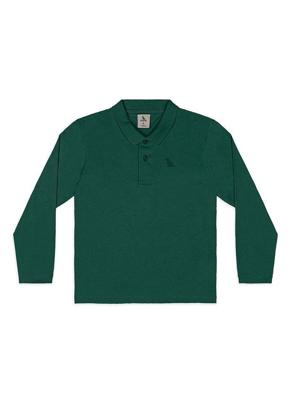 Camisa Polo Infantil em Algodão Verde
