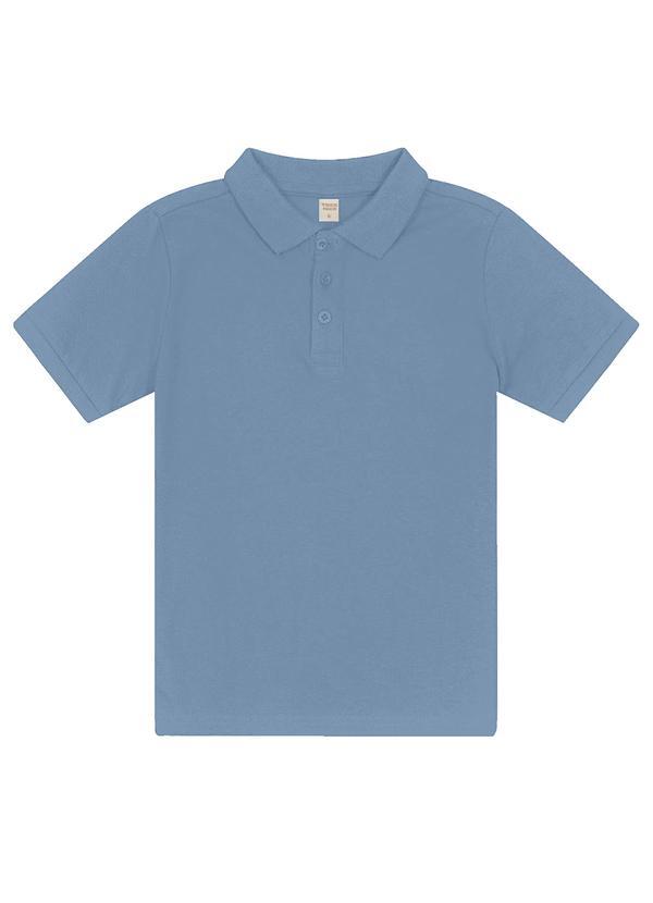 Vista 2 Camisa Polo Infantil Menino em Cotton Azul Trick Nick Trick Nick