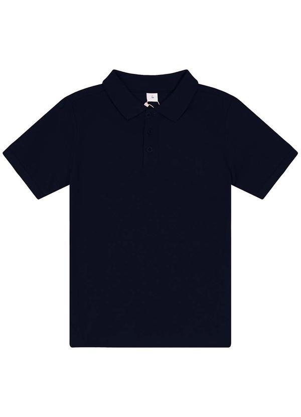 Vista 2 Camisa Polo Infantil Menino em Cotton Azul Marinho Trick Nick Trick Nick