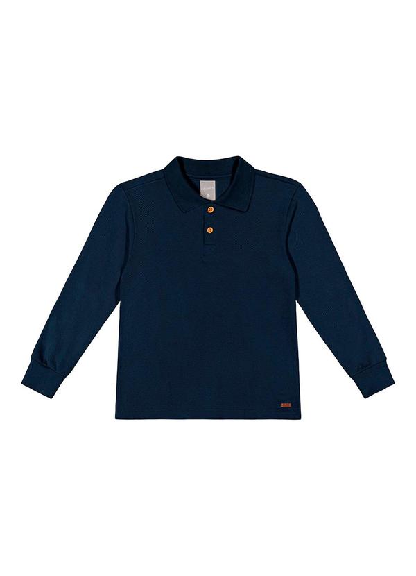Vista 2 Camisa Polo Infantil Menino Manga Longa Azul Colorittá Colorittá